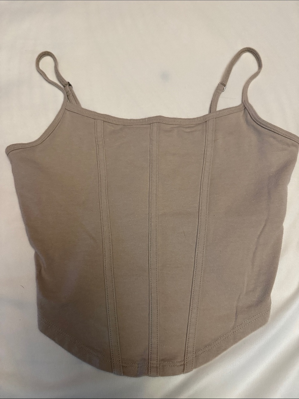 Hollister Taupe Corset-Style Cami